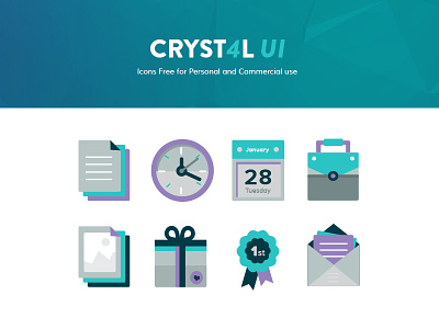 Free set of icons - Cryst4l UI