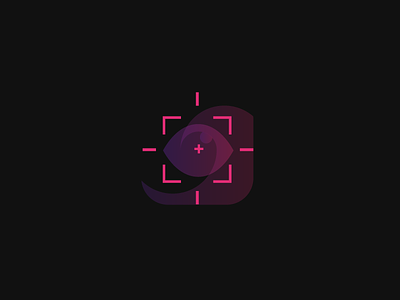 A bit simpler eye gradient icon logo target transparent
