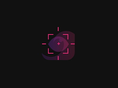 A bit simpler eye gradient icon logo target transparent