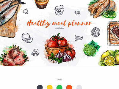 Branding ideas branding colours diet fonts health healthy eating meal planner planning recipes typography