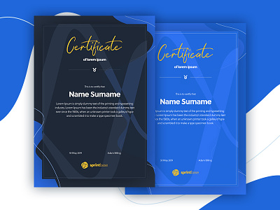 Certificate design a5 certificate certificate design print design