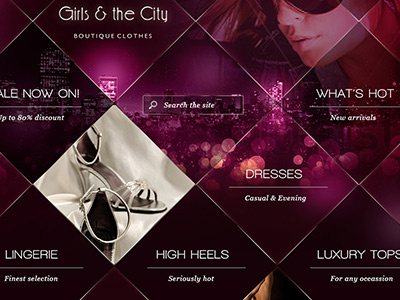 Girls And The City bokeh boutique city clothes feminine girls glossy luxury pink purple shine silver