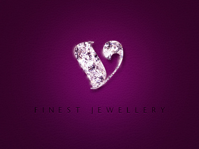 V Diamond Logo diamond jewellery logo purple shiny sparkly