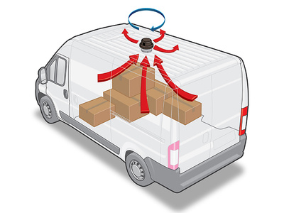 Van Vents exploded view illustration illustrator cc isometric vector