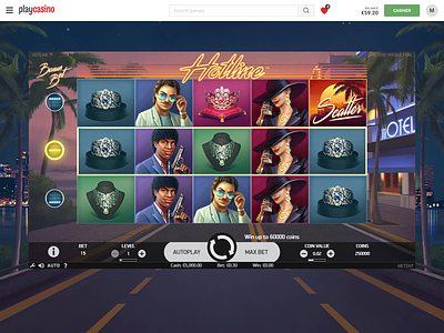 Opened casino slots game casino casino games gambling mockup online casino online slots slots ui web design