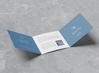 Trifold Square Brochure Mockup 3d brochure design free graphic design mockup paper trifold