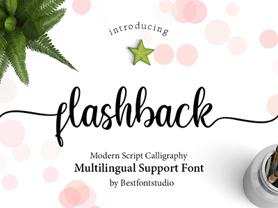 Present Flashback Font calligraphy design font free lettering today typo