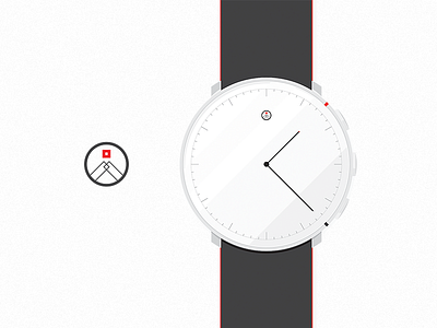 Watch flat logo practice watch