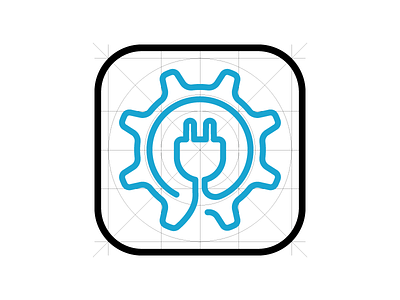 App icon idea app gear icon line plug