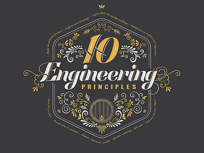 10 Engineering Principles beer engineering label poster