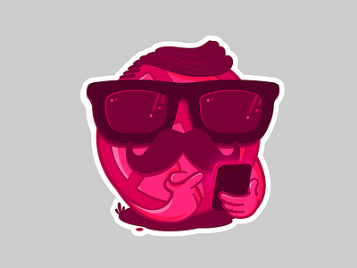 Dribbble is where the cool kids hang out dribbble hipster sticker stickermule