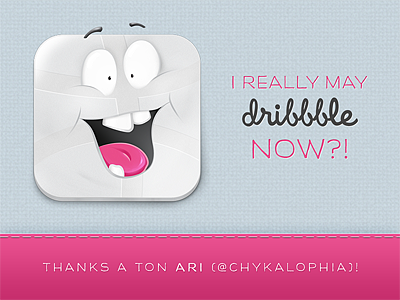 I really may dribbble now?! debut excited first icon ios marzsolt pink thrilled