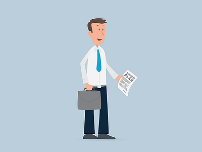 Business fella businessman entrepreneur illustrator