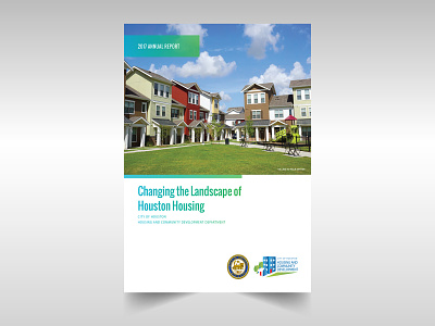2017 Annual Report affordable housing brochure design fair housing government illustration