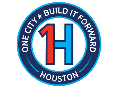 One City - Build It Forward Logo disaster recovery flood government illustration logo logodesign