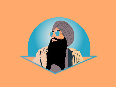 Bir Singh Vector Portrait branding characterdesign characters lyrics portrait portrait art portrait illustration singer