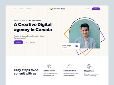 Royal Creative Team Landing page