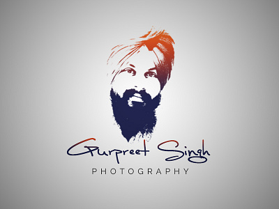 Its Gurpreet Singh Maan Custom Logo adobe photoshop cc logo mustache photograhy photogrammetry photographer photography photography branding singh turban ui ux