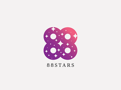 88 Stars 88 design fashion logo purple space stars