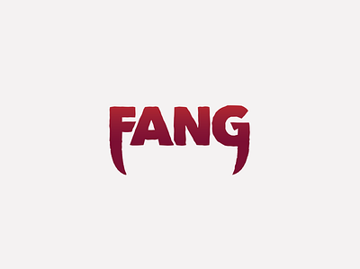 Fang bat beast blood bold fang logo logotype red vampire