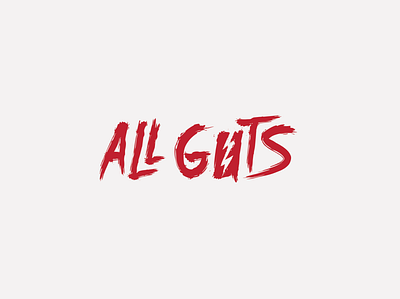 All Guts audio grunge lightning bolt logo music negativespace paint punk red studio