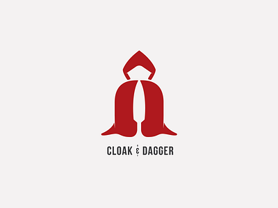 Cloak & Dagger cloask dagger logo logoexpose negativespace red