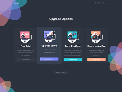 Upgrade page branding design minimal web design