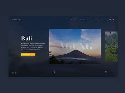 Travel Agency Web Concept bali design designer minimal travel travel agency typography ui uidesign ux web website