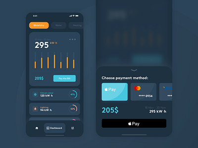 Smart Home App Dark Theme app app concept dark mode dark theme design flat minimal mobile app mobile app design mobile design mobile ui smart home smarthome ui userinterface ux visual design visual interface