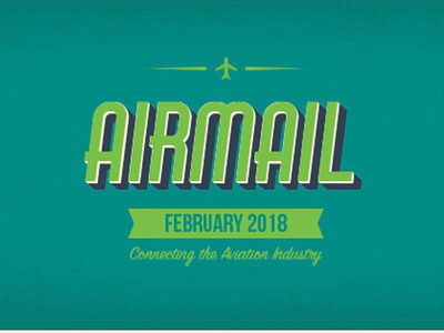 Airmail aviation email design typgography