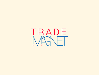 trade magnet branding design logo typography vector