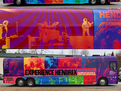 Experience Hendrix tour bus graphics 2019 design graphic design hendrix music vehicle wrap