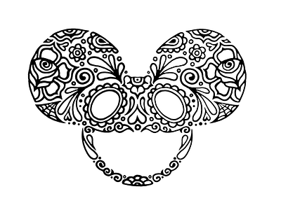 Day of the Deadmau5 logo design branding day of the dead design designer illustration logo mouse music