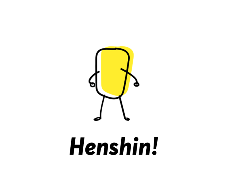 Henshin! animation black cassavas henshin infographic kamenrider lanting white yellow