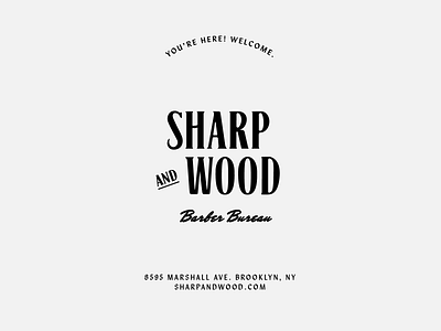 Sharp and Wood barber barbershop branding classic logo