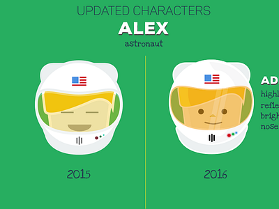 Alex The Astronaut - Character Design character design illustration vector