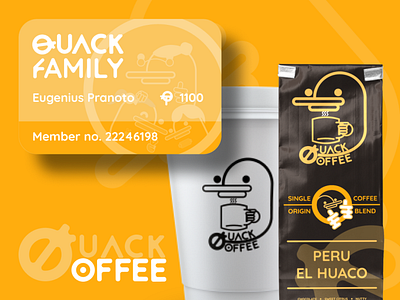 Quack Qoffee branding design illustrator logo photoshop website