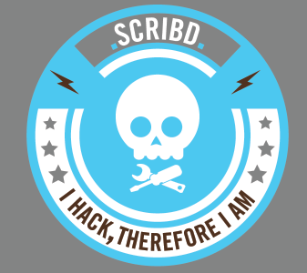 Scribd Hack Day Badge illustrator scribd tshirt design