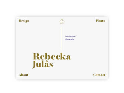 Personal website branding design ui web