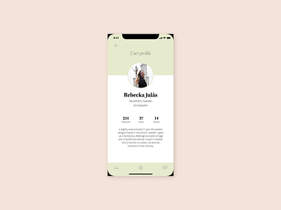 Daily UI #006 - User profile 006 app dailyui design ui user profile