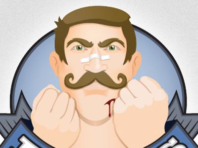 Bare Knuckle logo guy character illustration logo