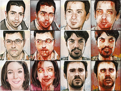 Human and zombie avatars avatar face zombie