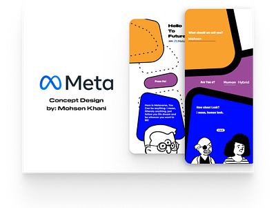 Meta Concept facebook figmadesign human illustration login meta metaverse monster splash ui universe