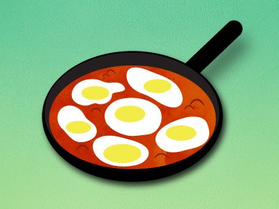 Shakshuka cook eggs food icon kitchen pan sauce shakshuka tomato vector