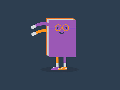 Book icon book character flat icon illustration