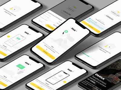 C6 Kick c6 bank finance finance app mobile onboarding screens ui ux white