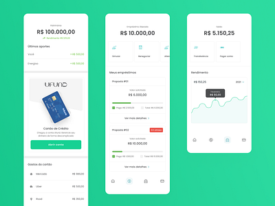 UI Financial App app clean exploration financial fintech lucas cruz mobile money ui