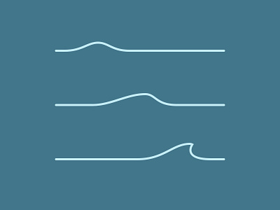 Birth of a Wave aqua blue illustration lines simple waves
