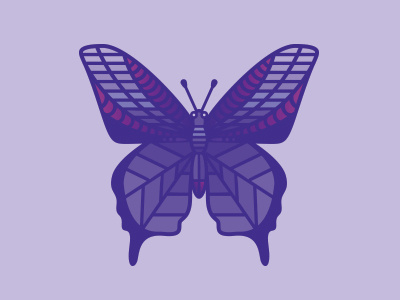 Butterfly Icon abstract bug butterfly colorful colors feminine gradient icon insect nature purple simple