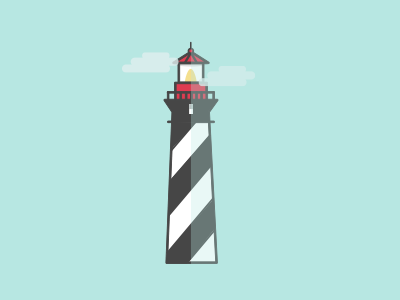 St. Augustine Lighthouse florida icon lighthouse nautical simple staugustine vector